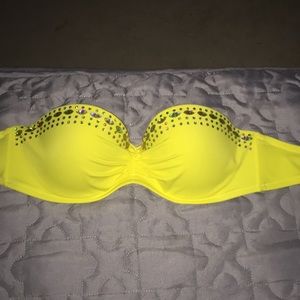 Bling yellow bikini top